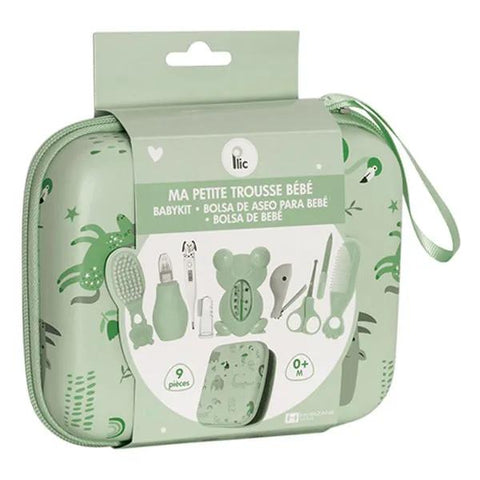 Plic Komplette Babypflege-Tasche – 9 Zubehörteile – Grün