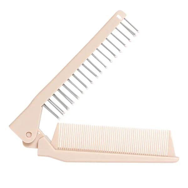 Plic Peigne brosse à cheveux pliable beige