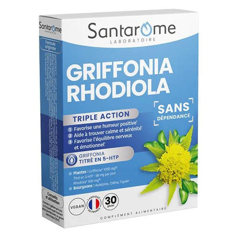 Santarome Phyto - Griffonia Rhodiola - Emotionales Gleichgewicht - 30 Kapseln