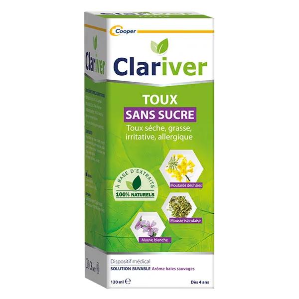 Clariver Toux Sans Sucre extraits de plantes traiter tous les types de toux