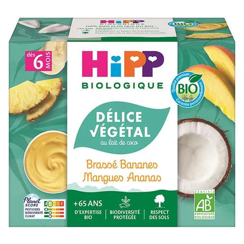 Hipp Brassé Vegetal Banane Mango Ananas 4x100g