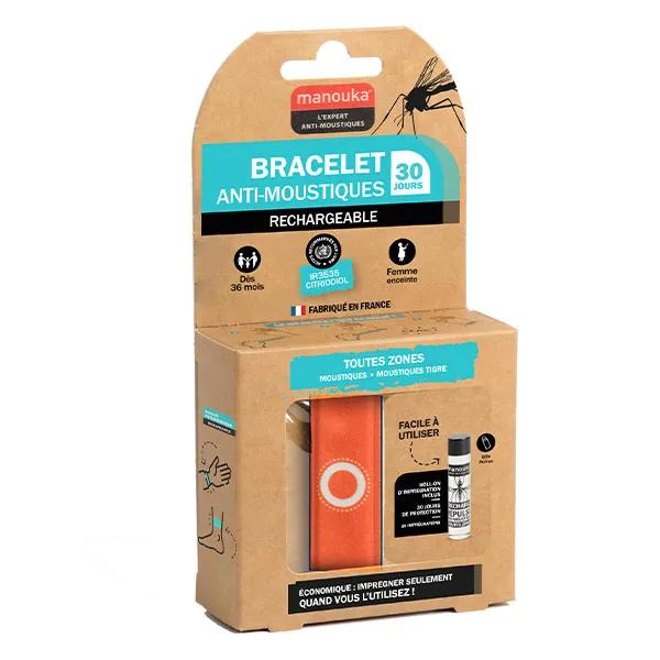 Manouka Bracelet Anti-moustiques Adulte - Coloris Orange