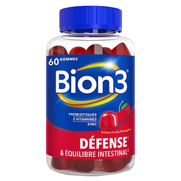 Bion 3 Défense Gommes Arôme Fruits Rouges - 60 gommes