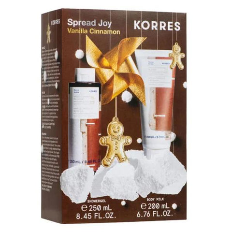 Korres Coffret Corps Vanille cannelle Gel douche 250ml + Lait corps 200ml