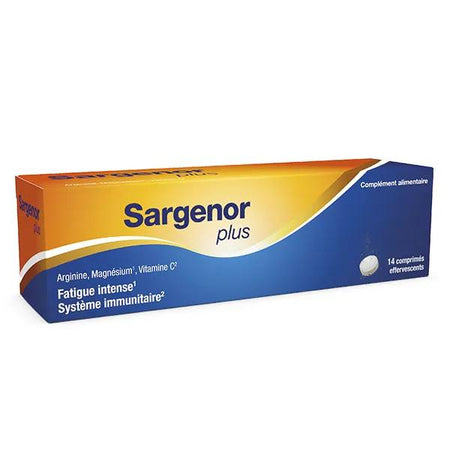 Sargenor Plus Arginine Magnésium Vitamine C 14 comprimés effervescents