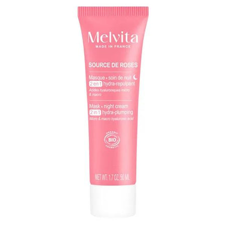 Melvita Source de Roses Masque de nuit Hydra-Repulpant 2en1 50ml