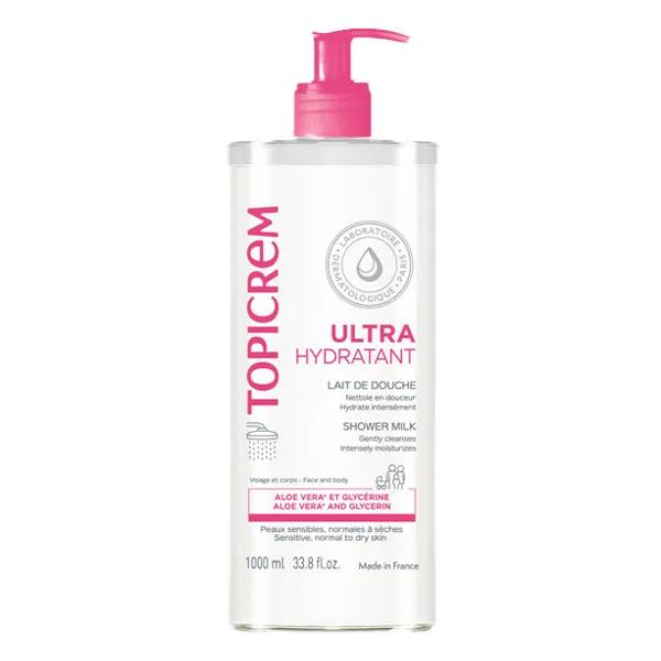 Topicrem Lait de Douche ultra-hydratant - Flacon-pompe 1 Litre
