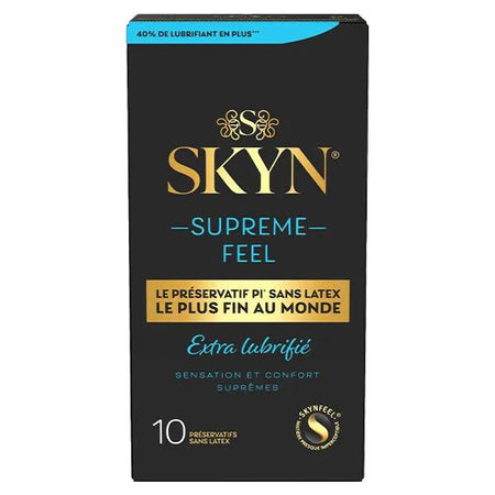 Skyn Suprême Feel Extra Lubrifié 10 préservatifs ultra fins sans latex