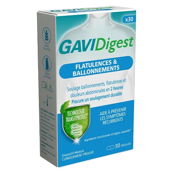 GAVIDigest Flatulences & Ballonnements soulage et prévient les symptômes intestinaux récurrents x15
