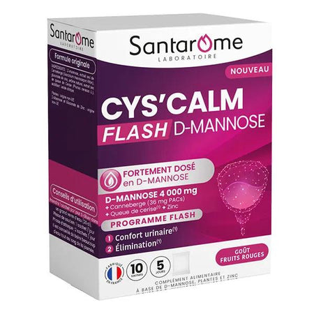 Santarome Cys'Calm D-Mannose Flash Inconforts urinaires 15 comprimés