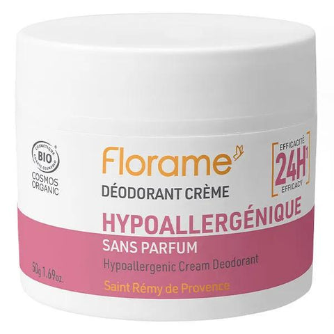 Florame Body Deodorant Cream with Organic Aloe Vera 50g