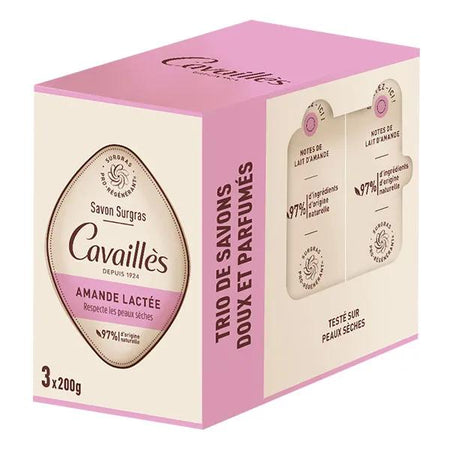 Cavailles Savon surgras Amande lactée 3X200gr