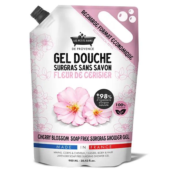 Les Petits Bains de Provence Recharge format Eco Gel Douche Fleur de Cerisier 900 ml