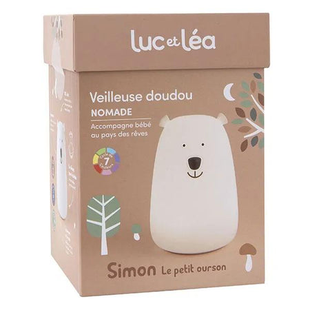 Luc et Léa Coffret veilleuse ourson
