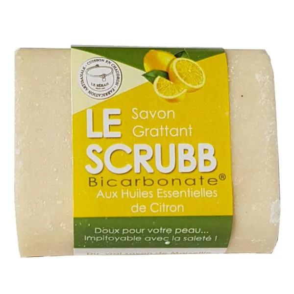 La compagnie du bicarbonate Savon grattant "le scrubb" Bicarbonate et H.E de citron 100 g