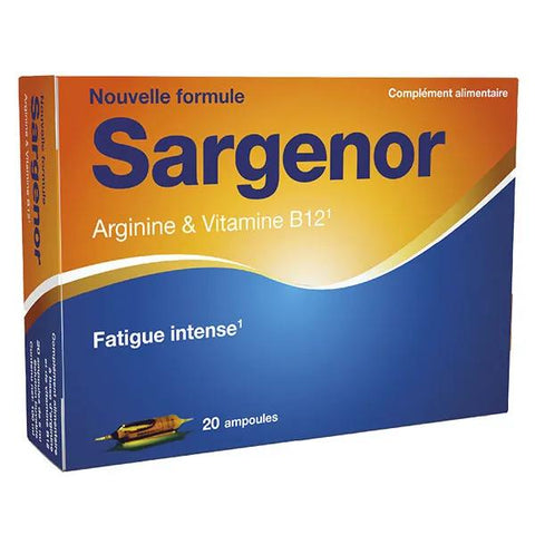 Sargenor Arginine Vitamin B12 Food supplement 20 drinkable ampoules