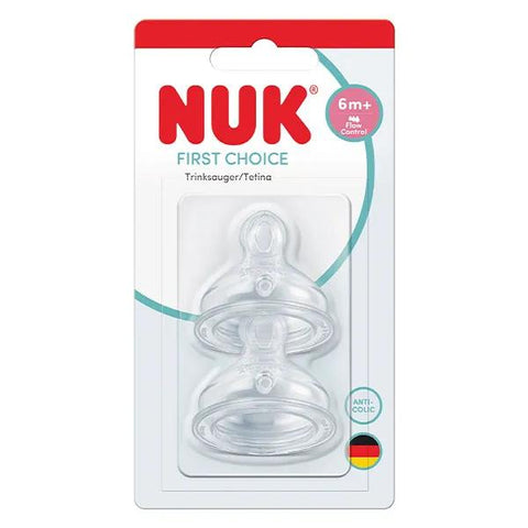NUK Perfect Match Silikonsauger Flow Control, ab dem 6. Monat (2 Stück)
