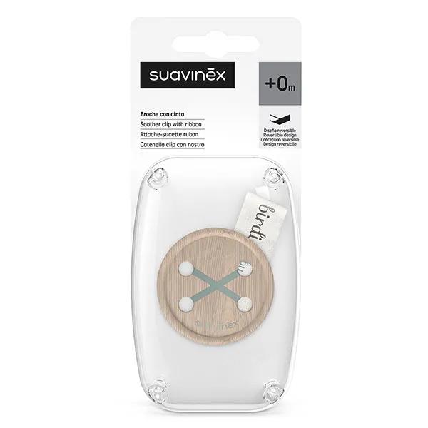 Suavinex Attache-Sucette Ruban Birdies Vert
