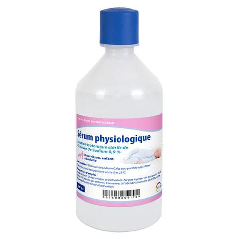 Care + Physiologische Kochsalzlösung, Flasche mit Safety+ Verschlusskappe 500ML