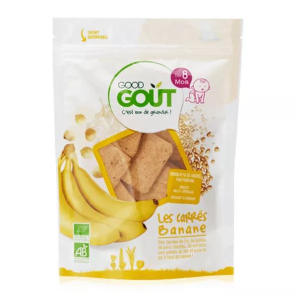 Good Goût Biscuits Carrés Banane +8m Bio 50g