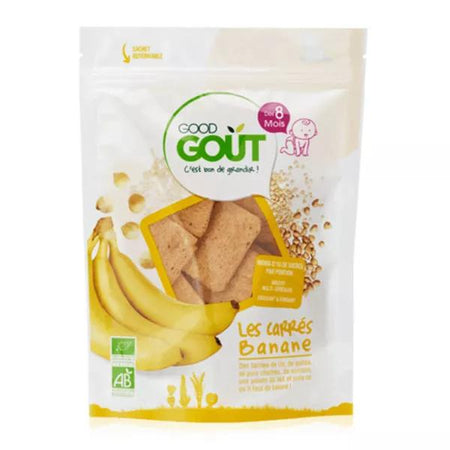 Good Goût Biscuits Carrés Banane +8m Bio 50g