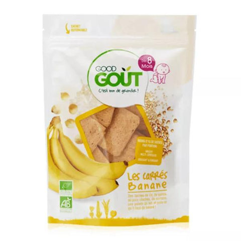 Good Goût Biscuits Carrés Banane +8m Bio 50g