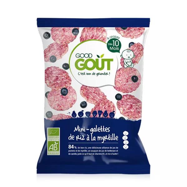 Good Goût Biscuits Mini-Galette de Riz à la Myrtille +10m Bio 40g