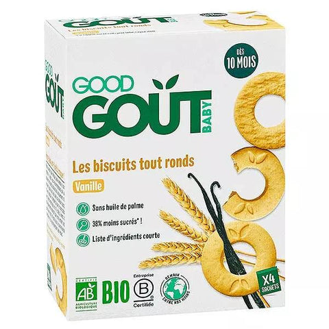 Good Goût Biscuits Tout Ronds Vanille +10m Bio 80g