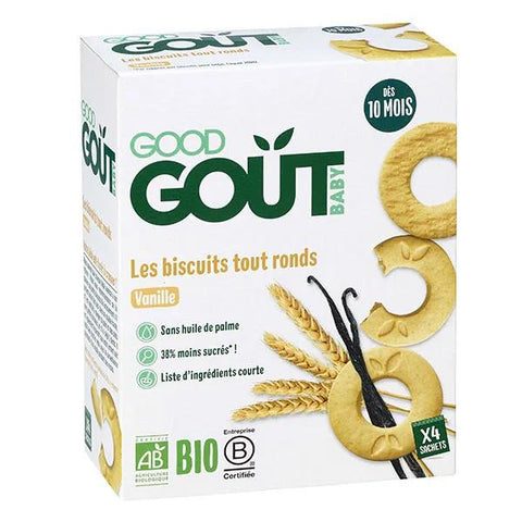 Good Goût Round Vanilla Biscuits +10m Organic 80g