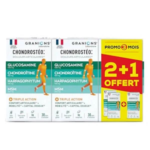 Granions Chondrostéo Articulations Lot de 3 x 90 comprimés