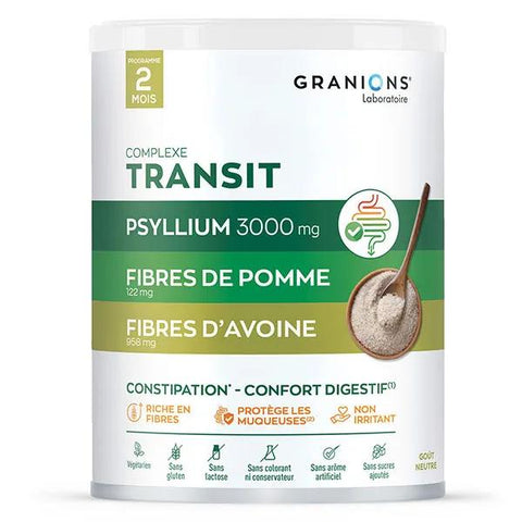 Granions Complexe Transit - Flohsamen 3000 mg, Apfel- und Haferfasern - 290 g