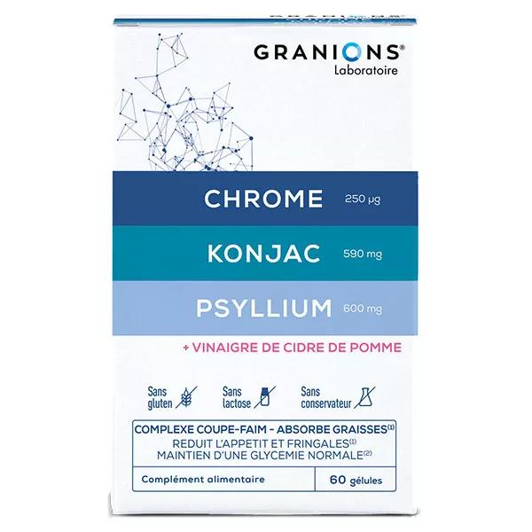 Granions Coupe Faim Konjac Psyllium Chrome Boite de 60 gélules
