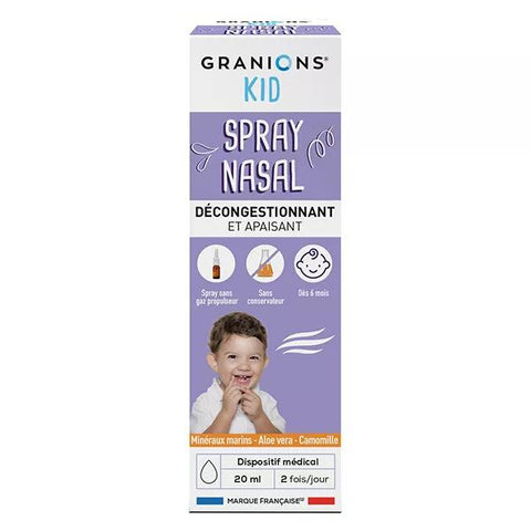 Granions Kid Nasenspray Befreit und beruhigt die Nasenschleimhaut 20 ml