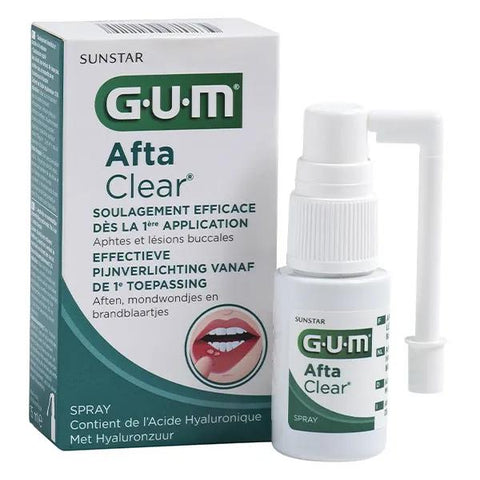 Gum Afta Clear Beruhigendes Spray Aphthen Läsionen 15ml