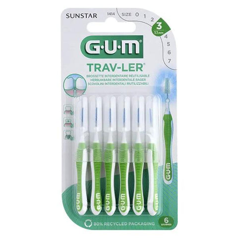 Gum Brossettes Interdentaires Trav Ler 1.1 mm (6 unités)