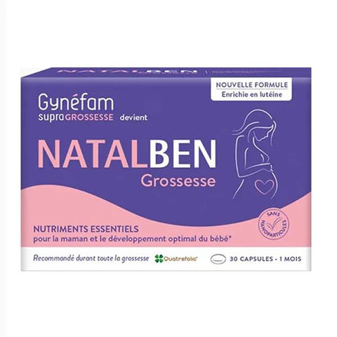 Gynefam Natalben - Schwangerschaft - Packung mit 30 Kapseln (1 Monat)