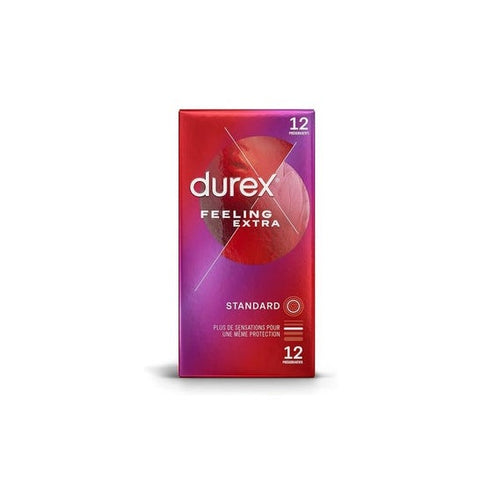 Durex Extra Feeling Condoms - 12 Thin and Extra Lubricated Condoms