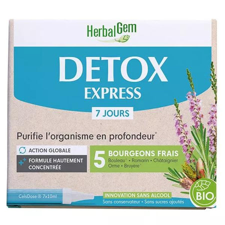 Herbalgem Détox Express Monodose Bio 7 Jours Purifie l’organisme - 7 ampoules