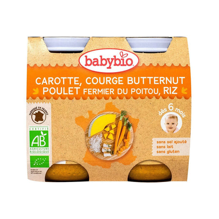 Babybio Menu Légumes/Poulet/Riz (2 x 200 g)