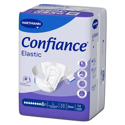 Hartmann Confiance Elastic 9 Tropfen Größe L 14 vollständige Windeln