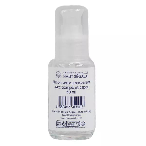 Haut-Ségala Do It Yourself Flacon en verre transparent avec pompe et capot (50 ml)
