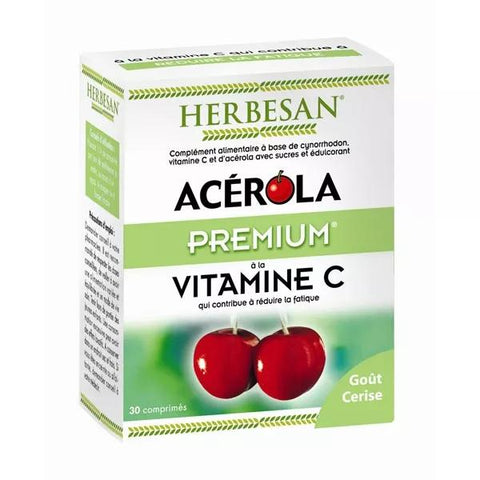 Herbesan Acerola Premium Vitamin C 500 30 Kautabletten