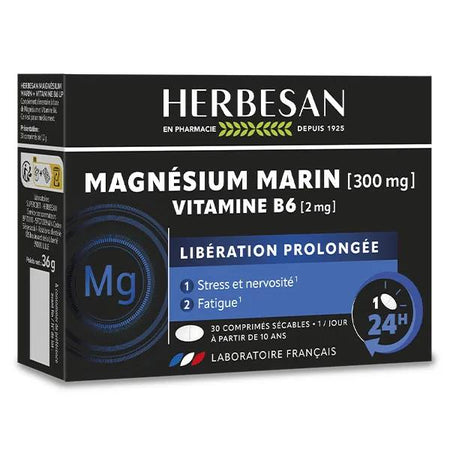Herbesan Stress et Nervosité Magnésium Libération Prolongée - Cure 30 jours