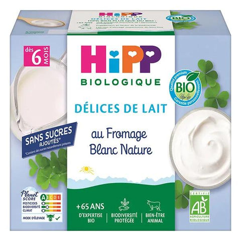 Hipp Plain Fromage Blanc from 6 months 4 x 100g Pots