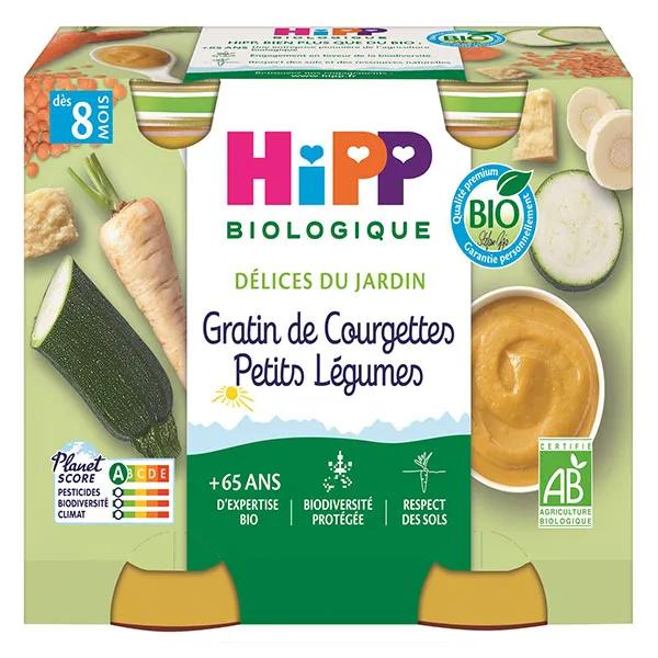 Hipp Bio Délices du Jardin Pot Gratin de Courgettes Petis Légumes +8m 2 x 190g