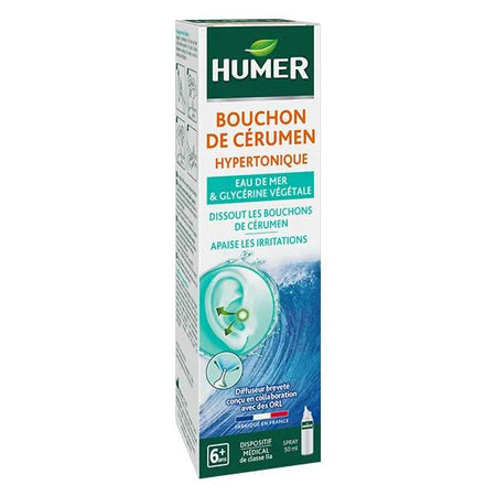 Humer Bouchon de cérumen 99% naturel Spray auriculaire dès 6 ans 50ml