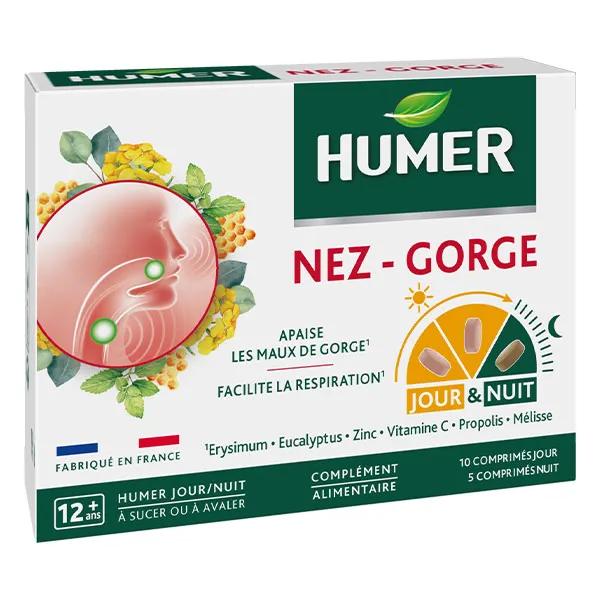 Humer Nez-gorge Jour / Nuit 15 comprimés