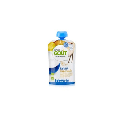 Good Goût Pureed Pear Vanilla Pouch +6m Organic 90g