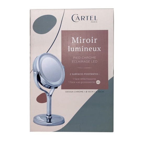 Cartel Miroir à piles 15x10 cm