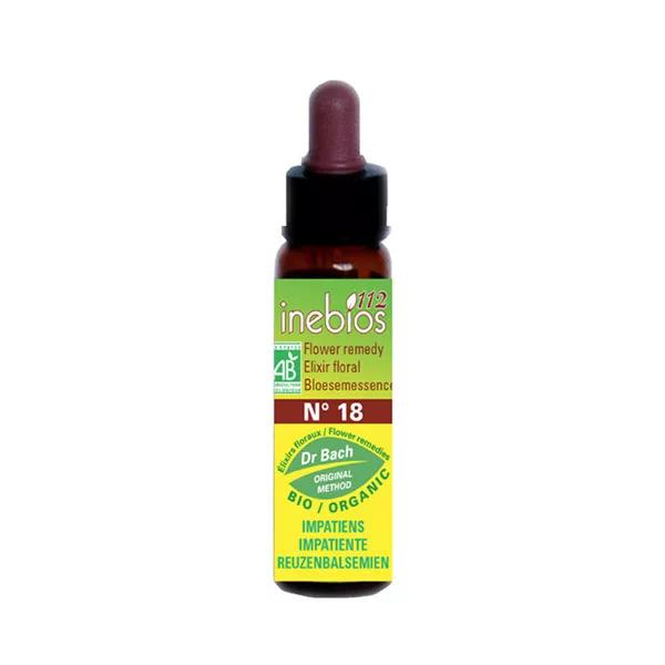 Inebios Fleur de Bach n°18 Impatiens - Impatiente Bio 10ml